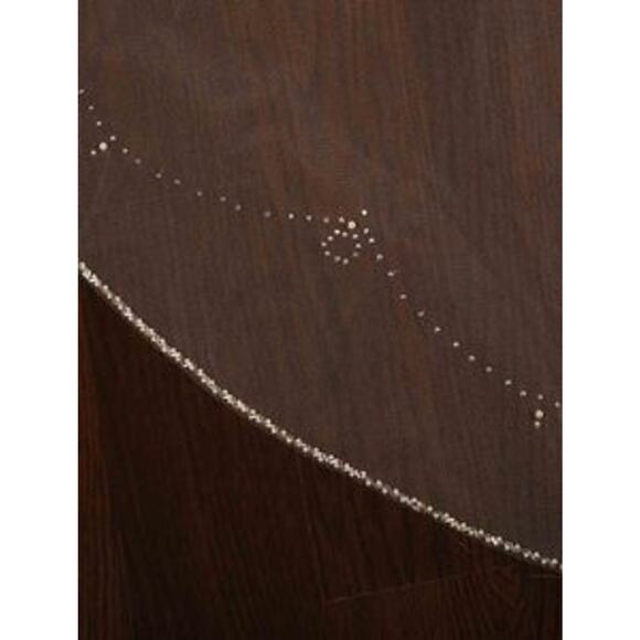 HOMA BRIDAL Veil Cathedral Beaded Crystals Diamond White Long 2 Layer 96L NWT - Picture 4 of 8